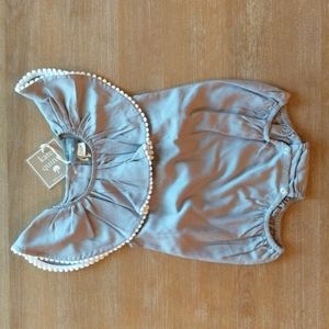 Kate Quinn organic gray bubble romper NWT 6mo